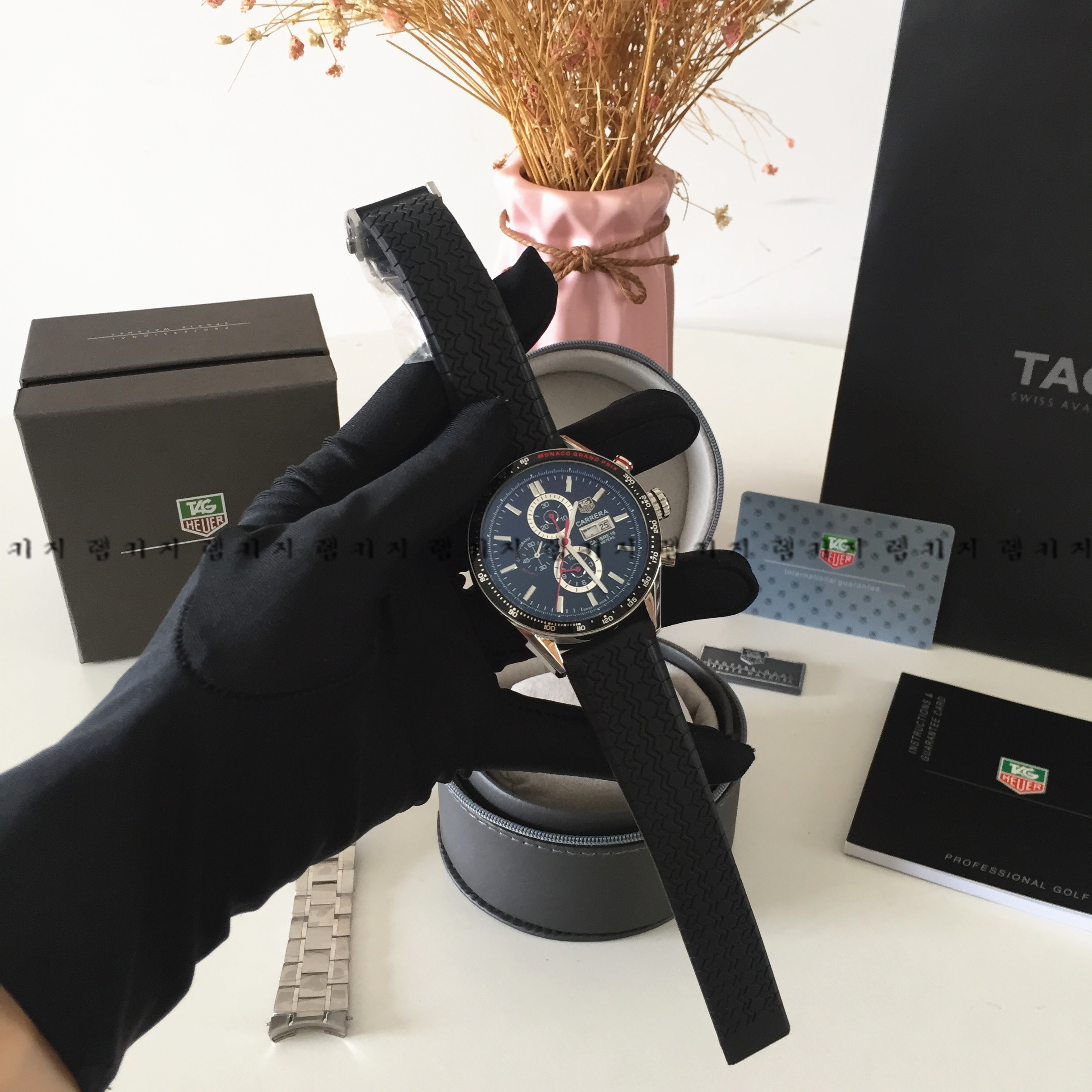 태그호이어 모나코 그랜드 프릭스 우레탄시계